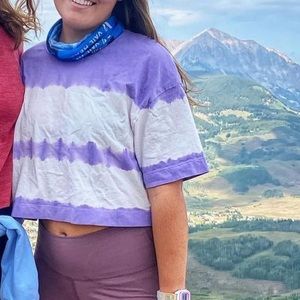 Zara tie dye cropped shirt